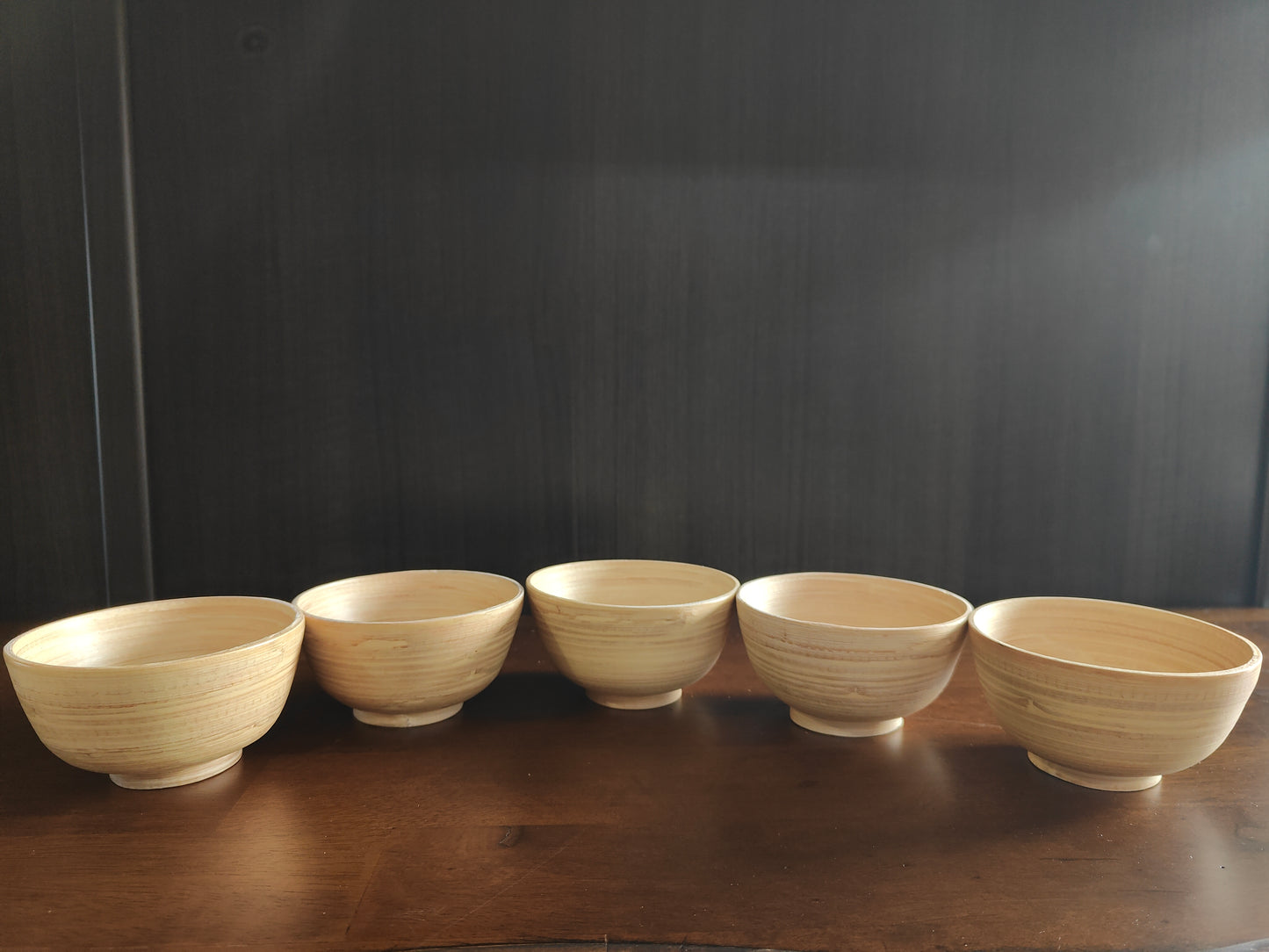 Handcrafted Bamboo Bowls – Set of 5