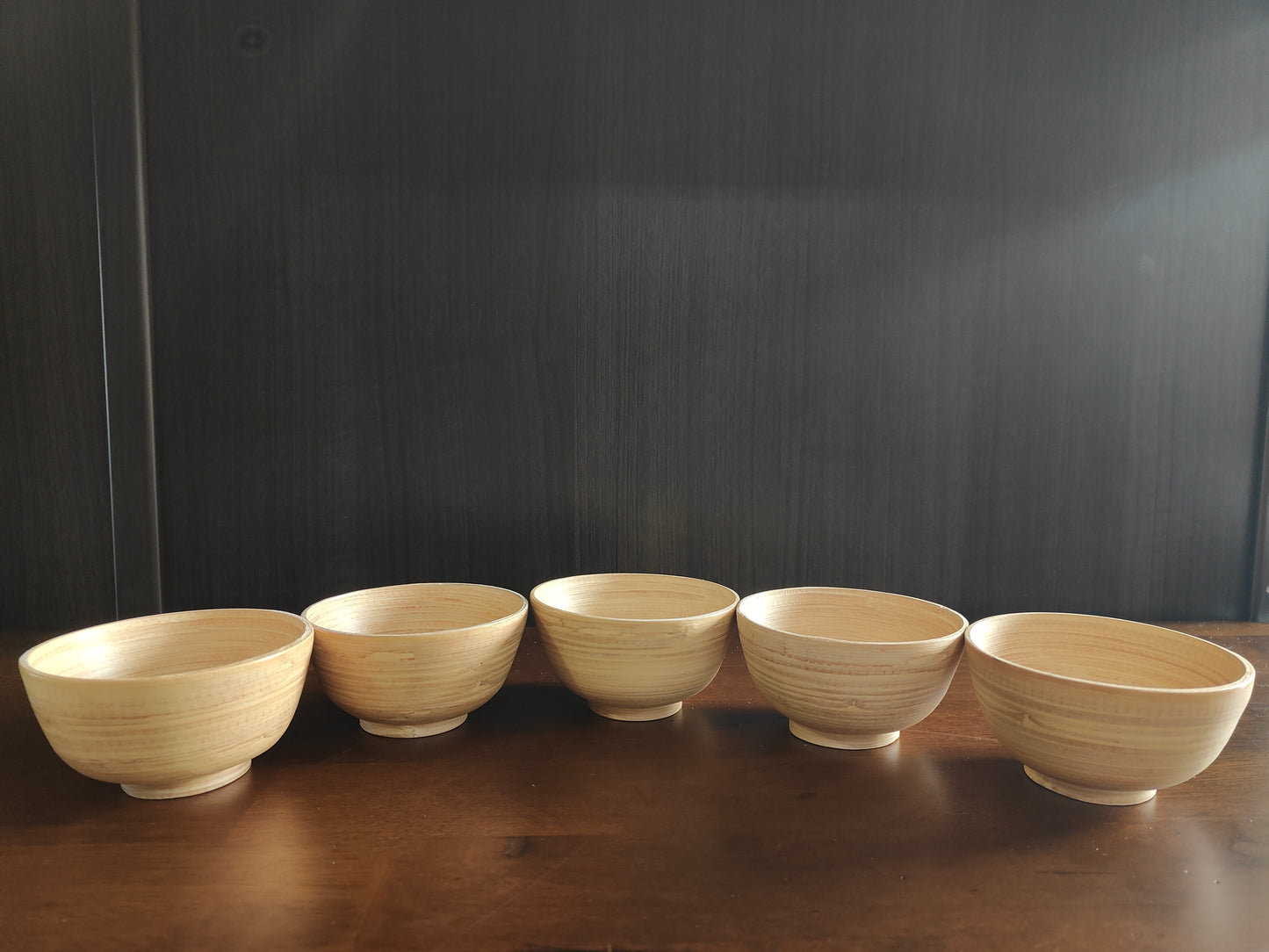 Handcrafted Bamboo Bowls – Set of 5