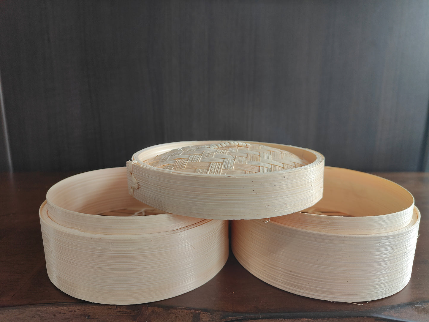 Handcrafted Bamboo Steamer – 2-Tier with Lid