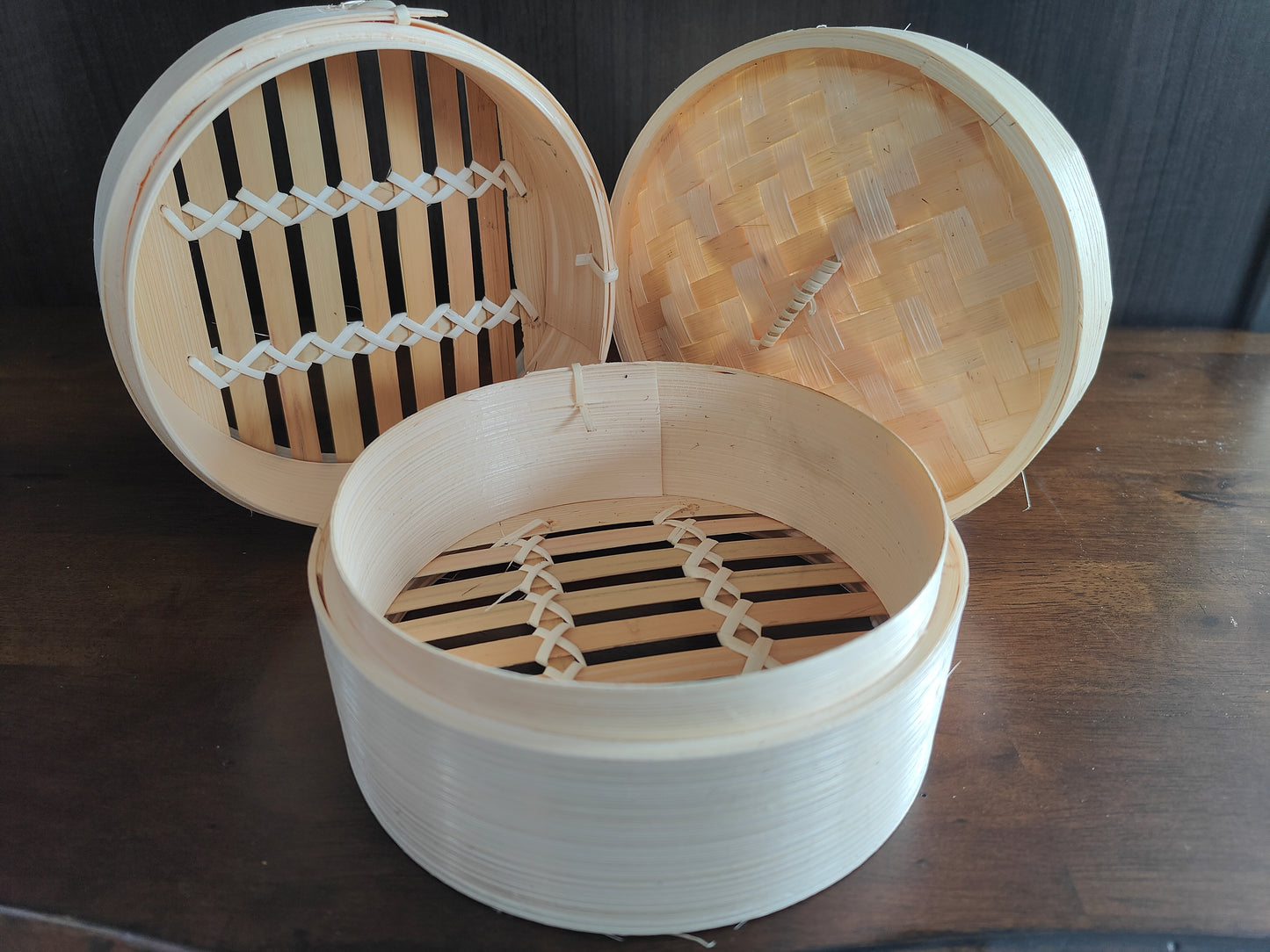 Handcrafted Bamboo Steamer – 2-Tier with Lid