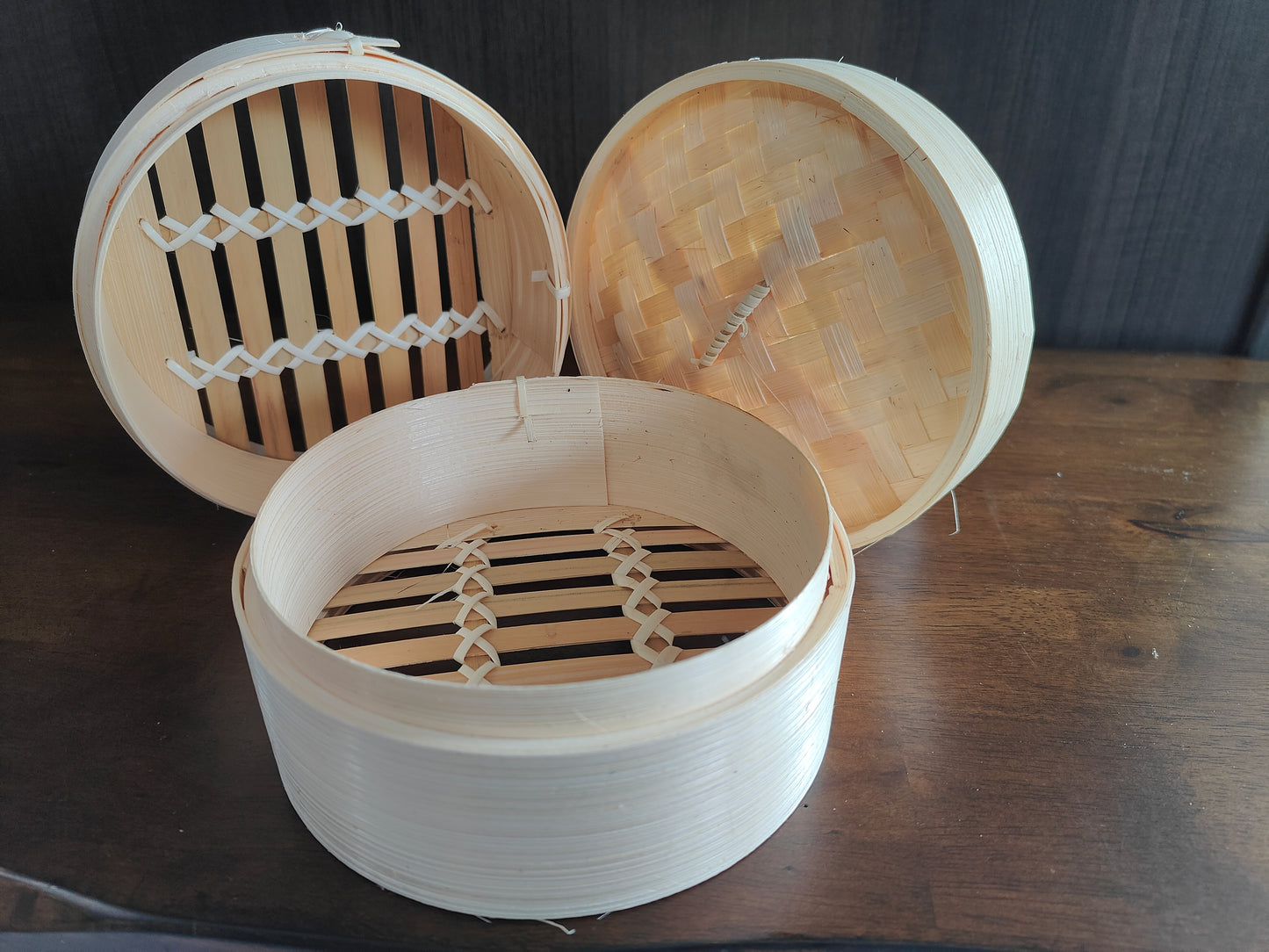 Handcrafted Bamboo Steamer – 2-Tier with Lid
