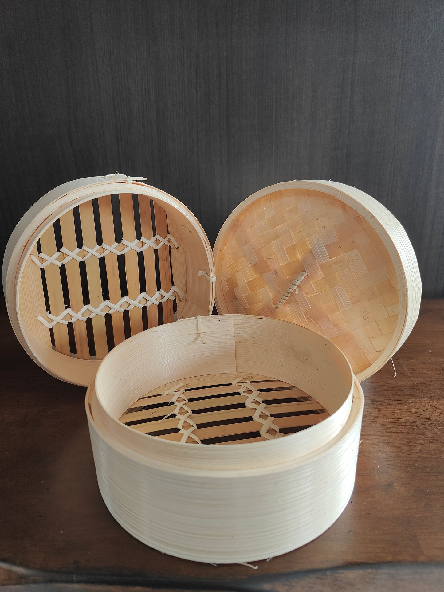 Handcrafted Bamboo Steamer – 2-Tier with Lid