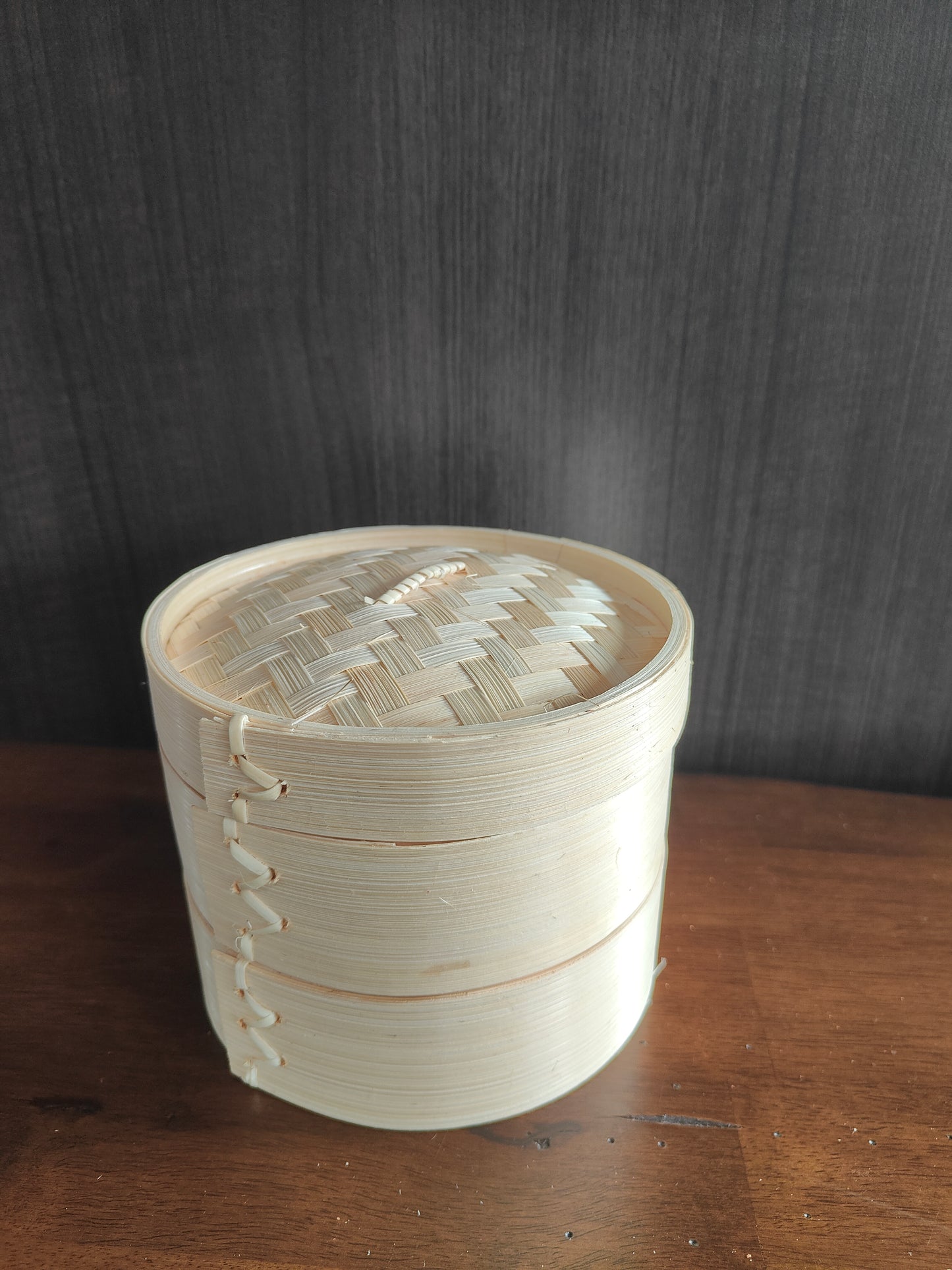 Handcrafted Bamboo Steamer – 2-Tier with Lid
