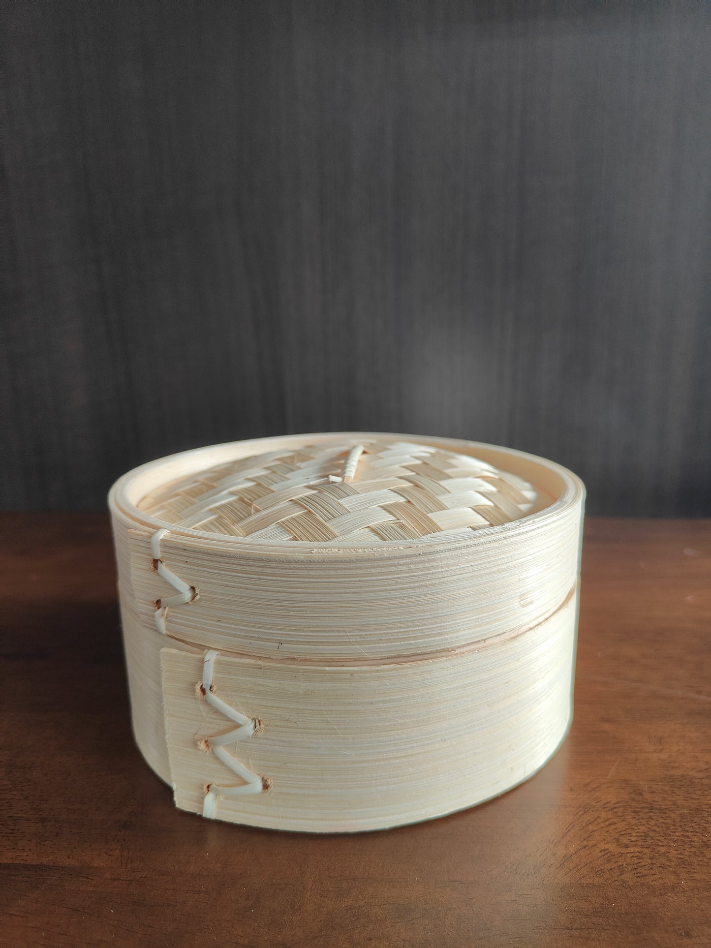 Handmade Bamboo Steamer Basket – Single Tier with Lid