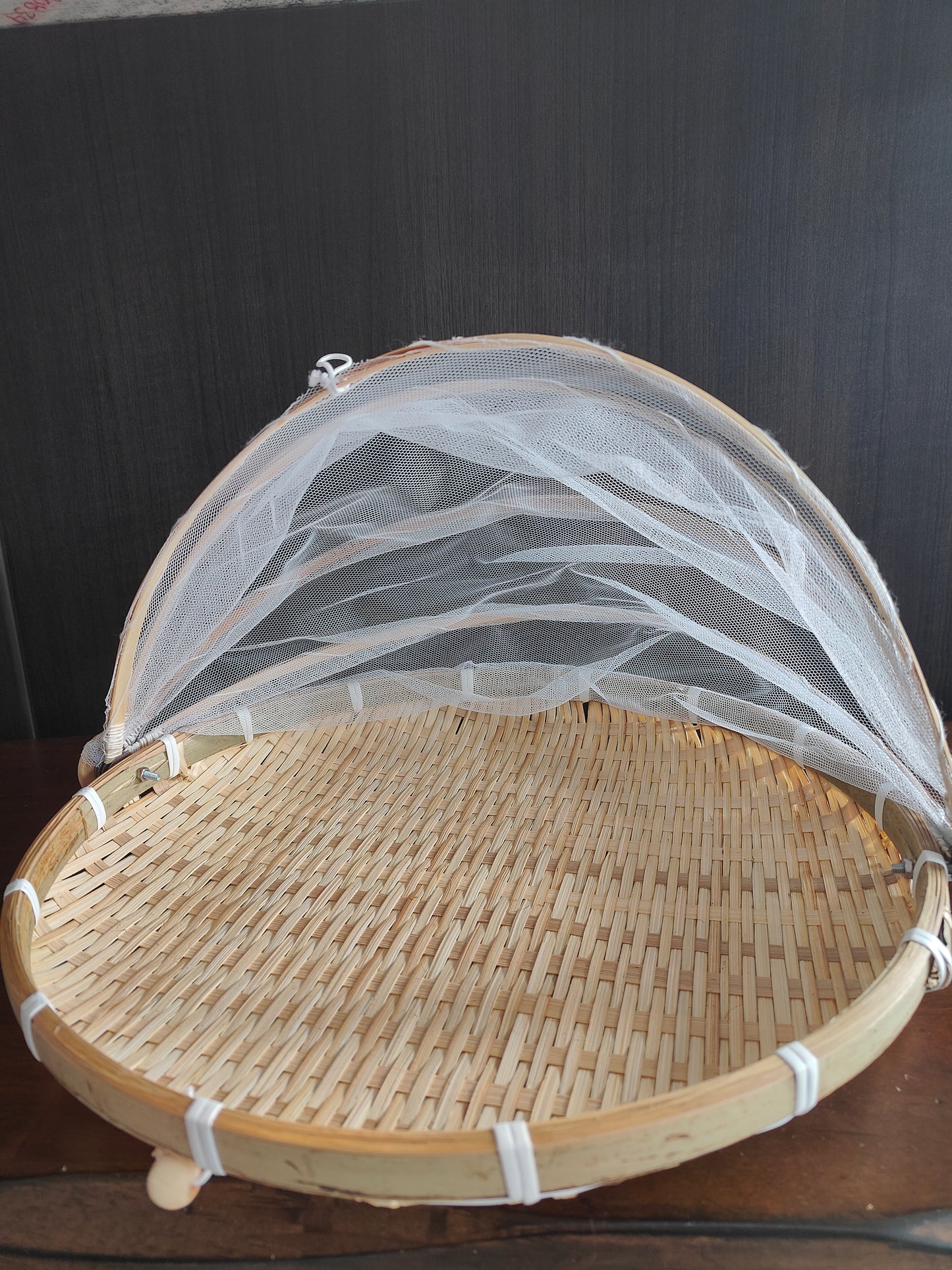 Handwoven Bamboo Food Cover Basket – Large size