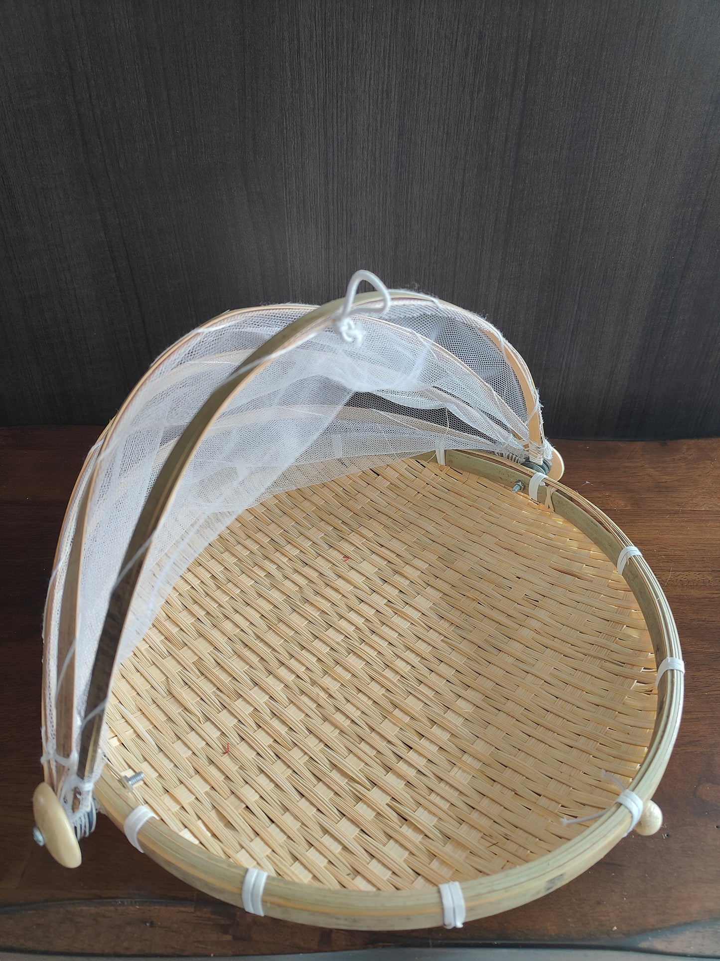 Handwoven Bamboo Food Cover Basket – Large size