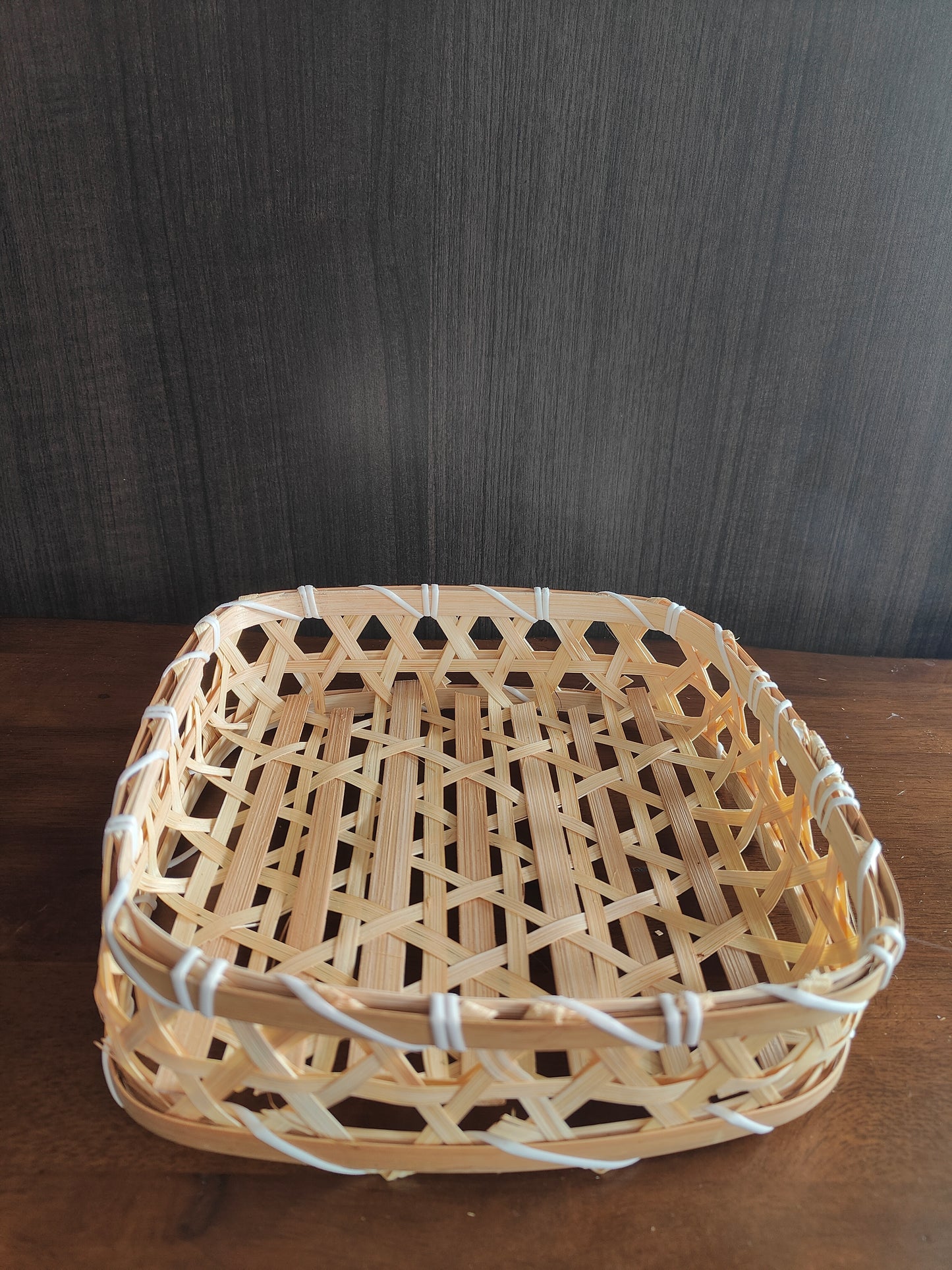 Handwoven Square Bamboo Storage Basket