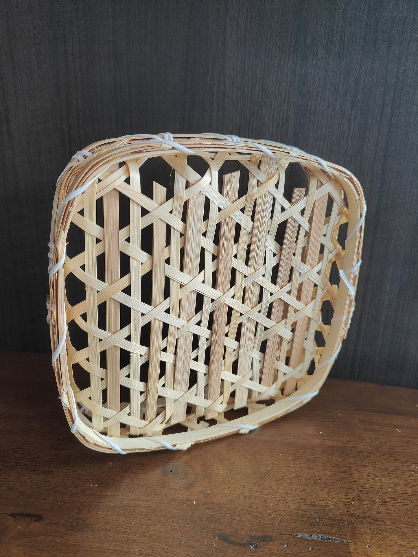 Handwoven Square Bamboo Storage Basket