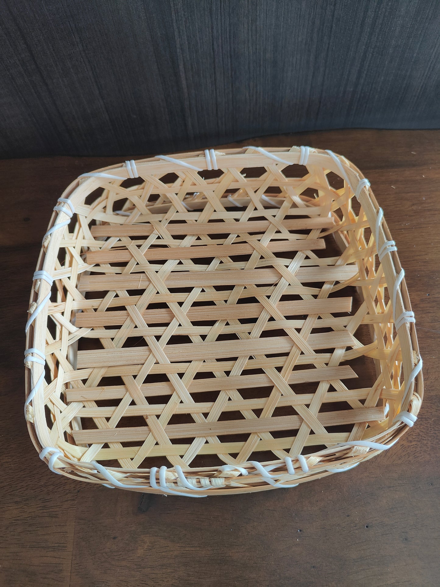 Handwoven Square Bamboo Storage Basket