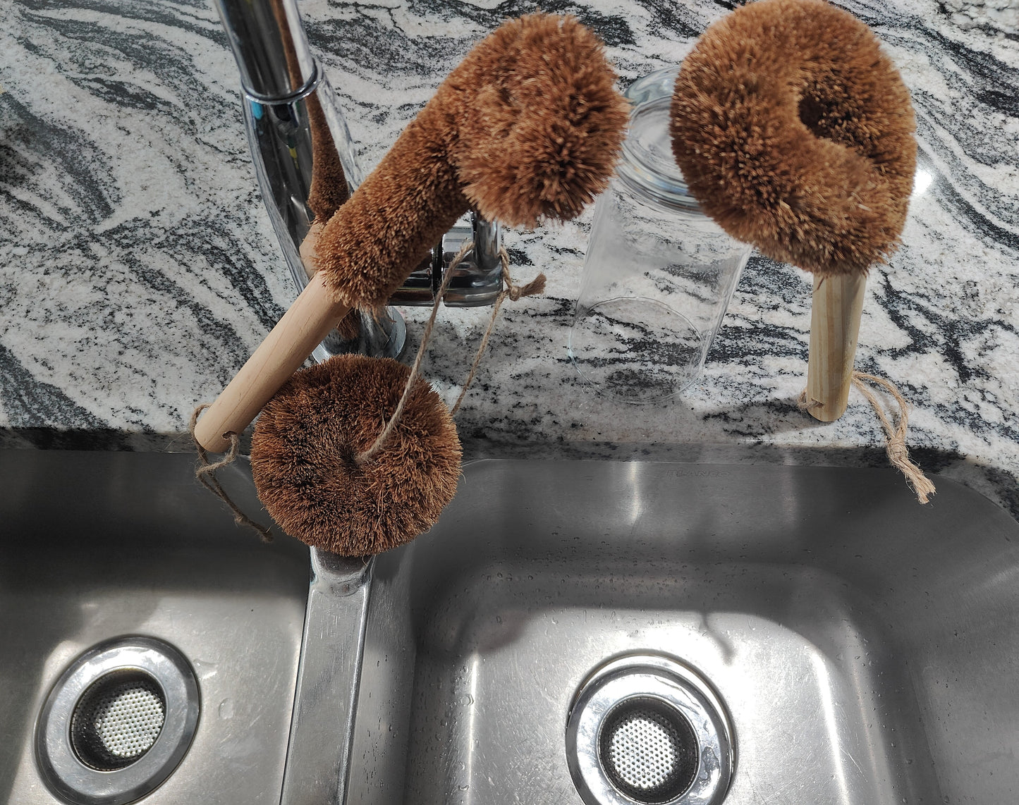 Natural Coconut Coir Brush Set – 3-Piece Eco Cleaning Kit