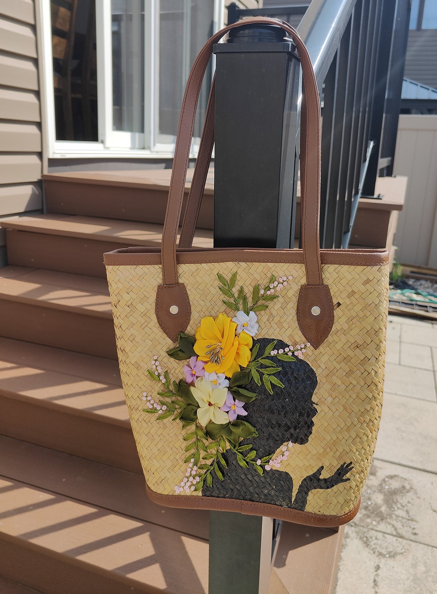 Handcrafted Bamboo Silhouette Tote Bag