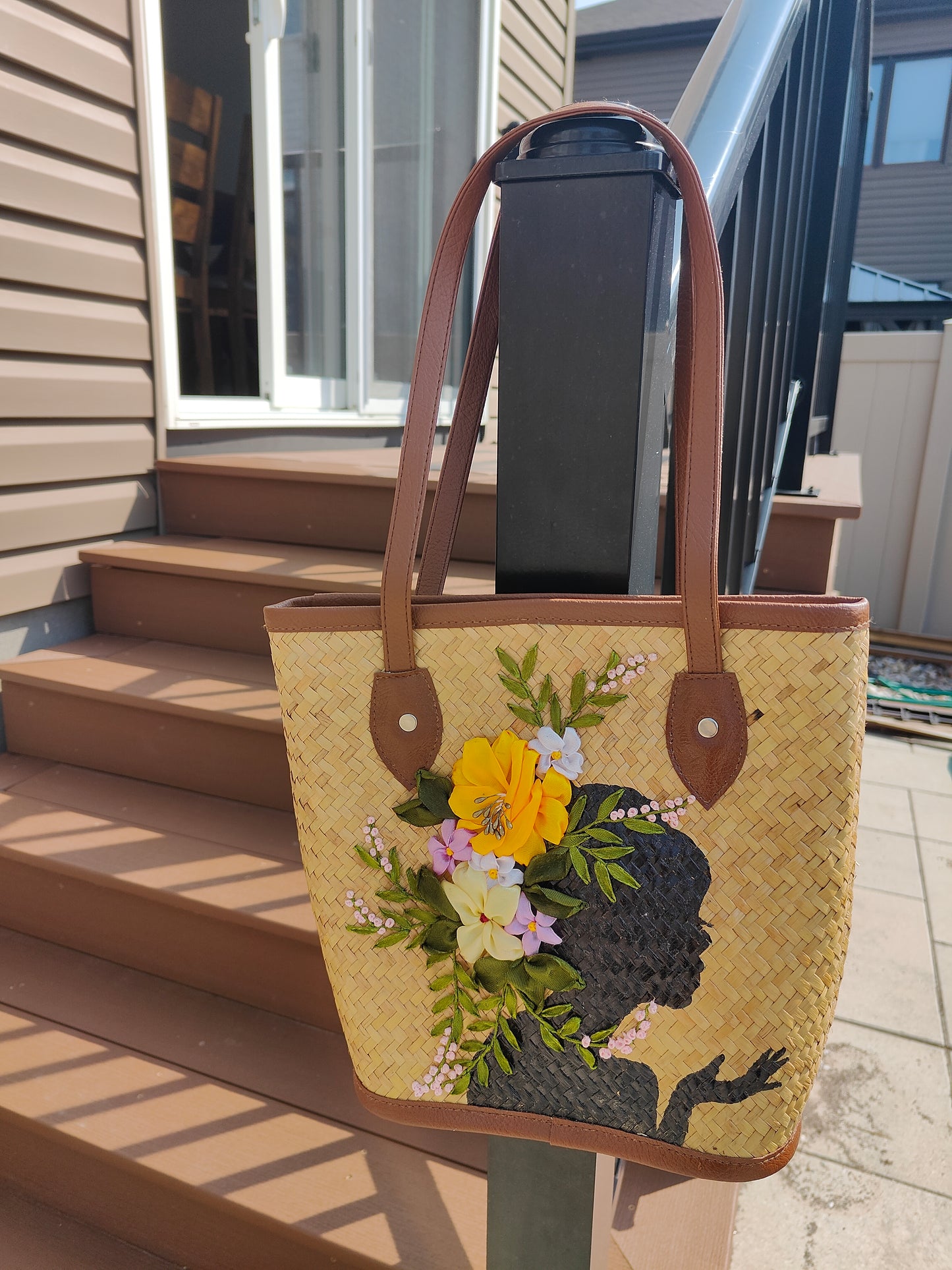 Handcrafted Bamboo Silhouette Tote Bag