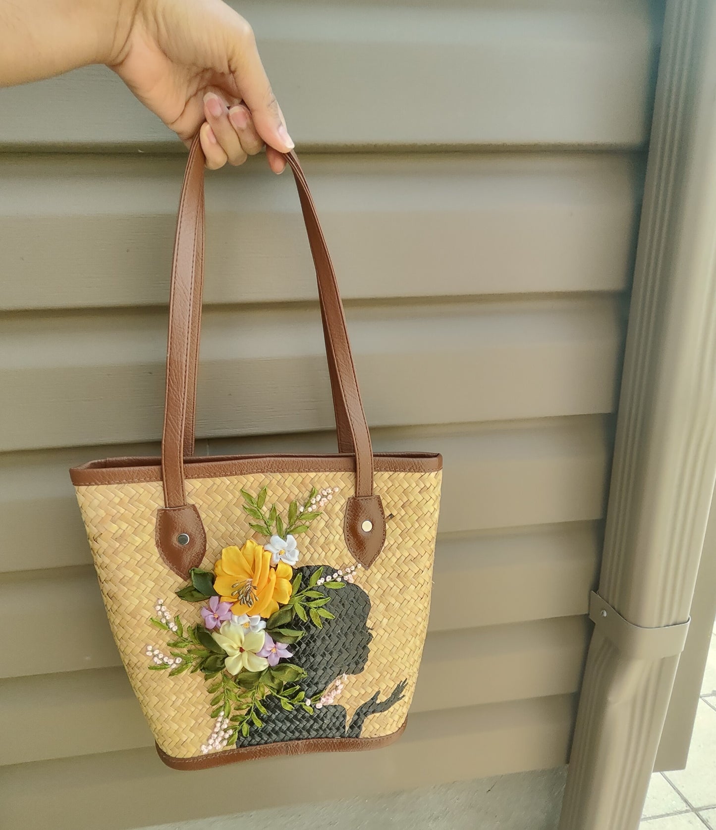 Handcrafted Bamboo Silhouette Tote Bag