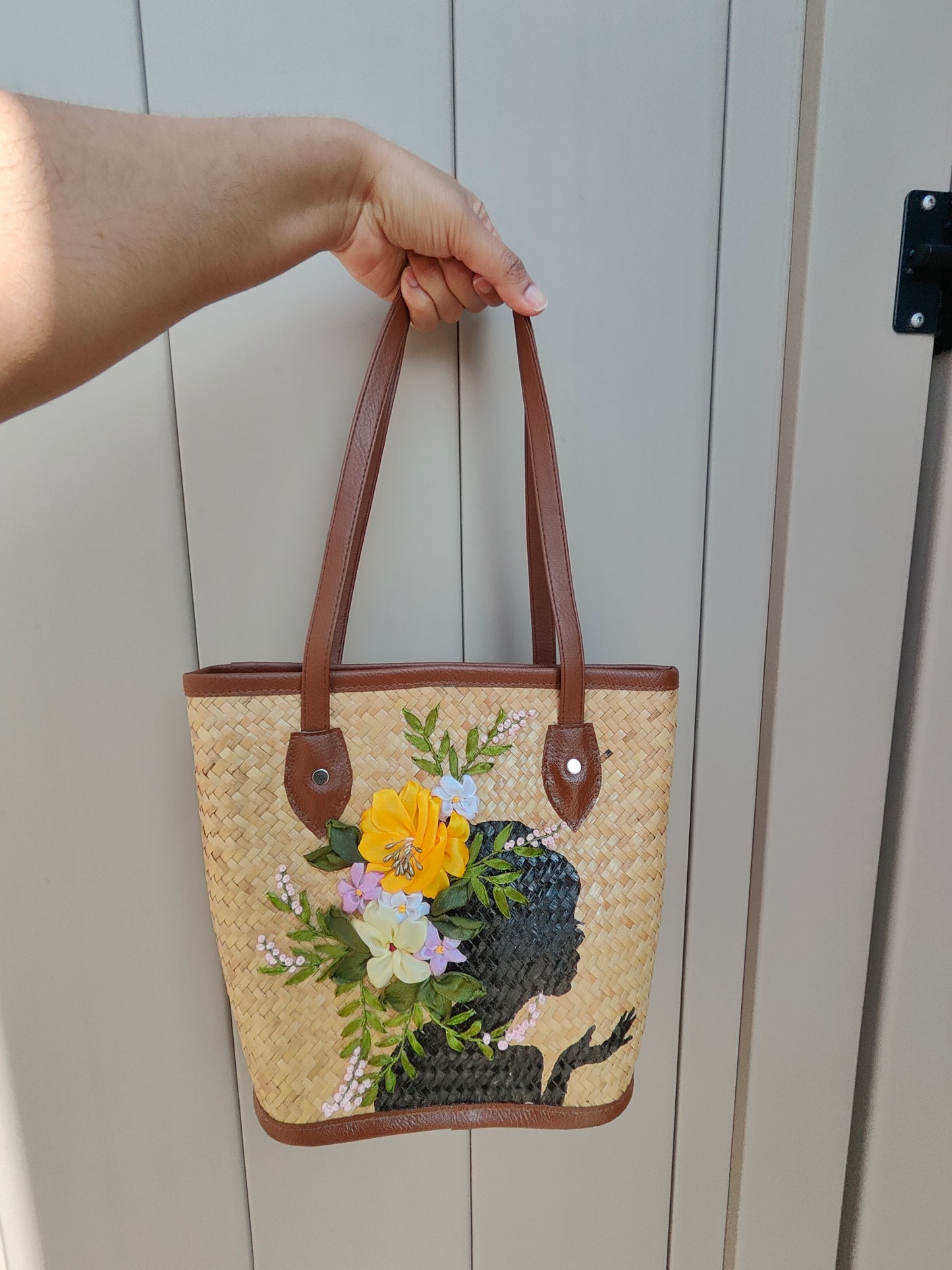 Handcrafted Bamboo Silhouette Tote Bag