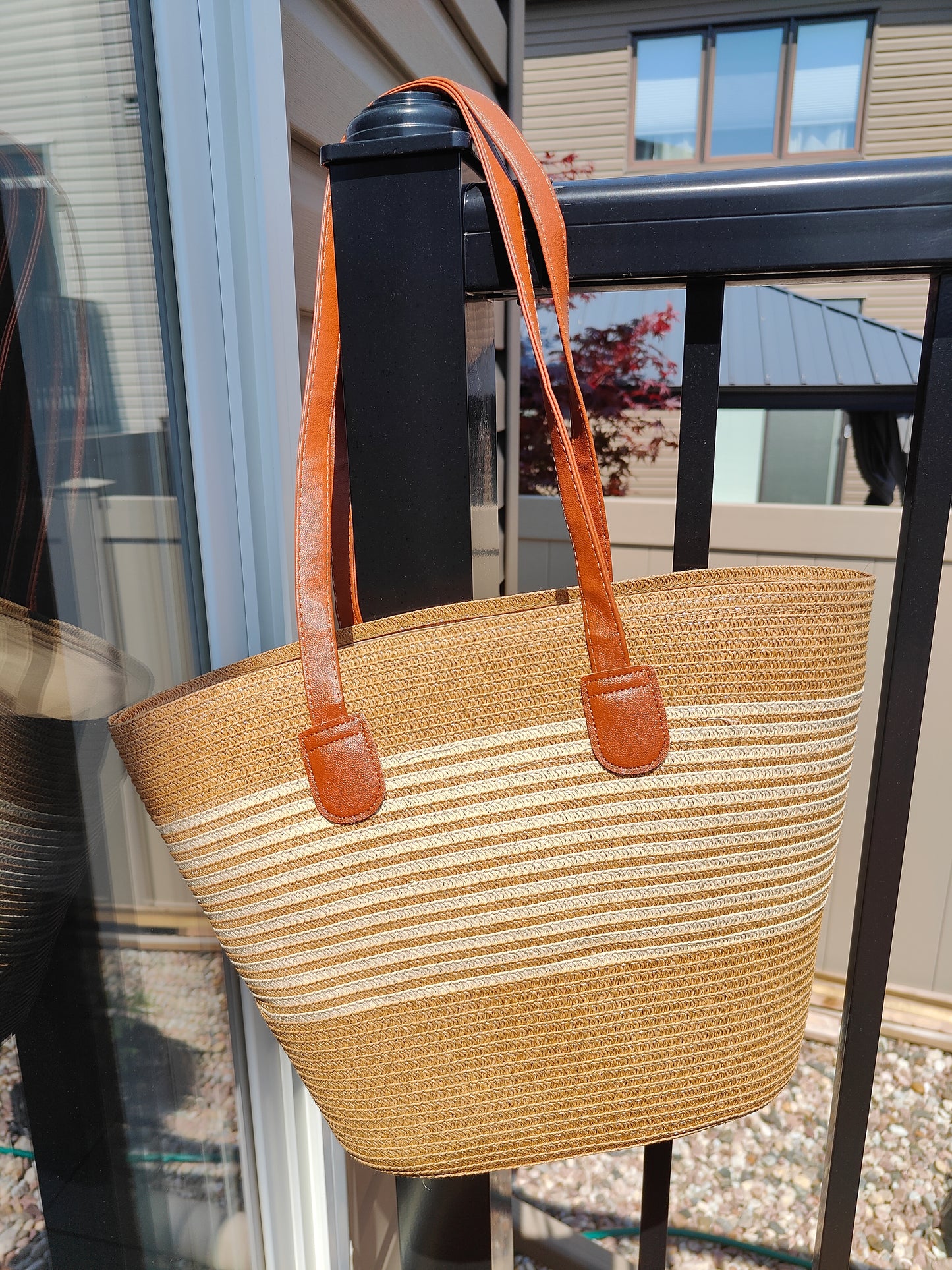 Striped Seagrass Everyday Tote