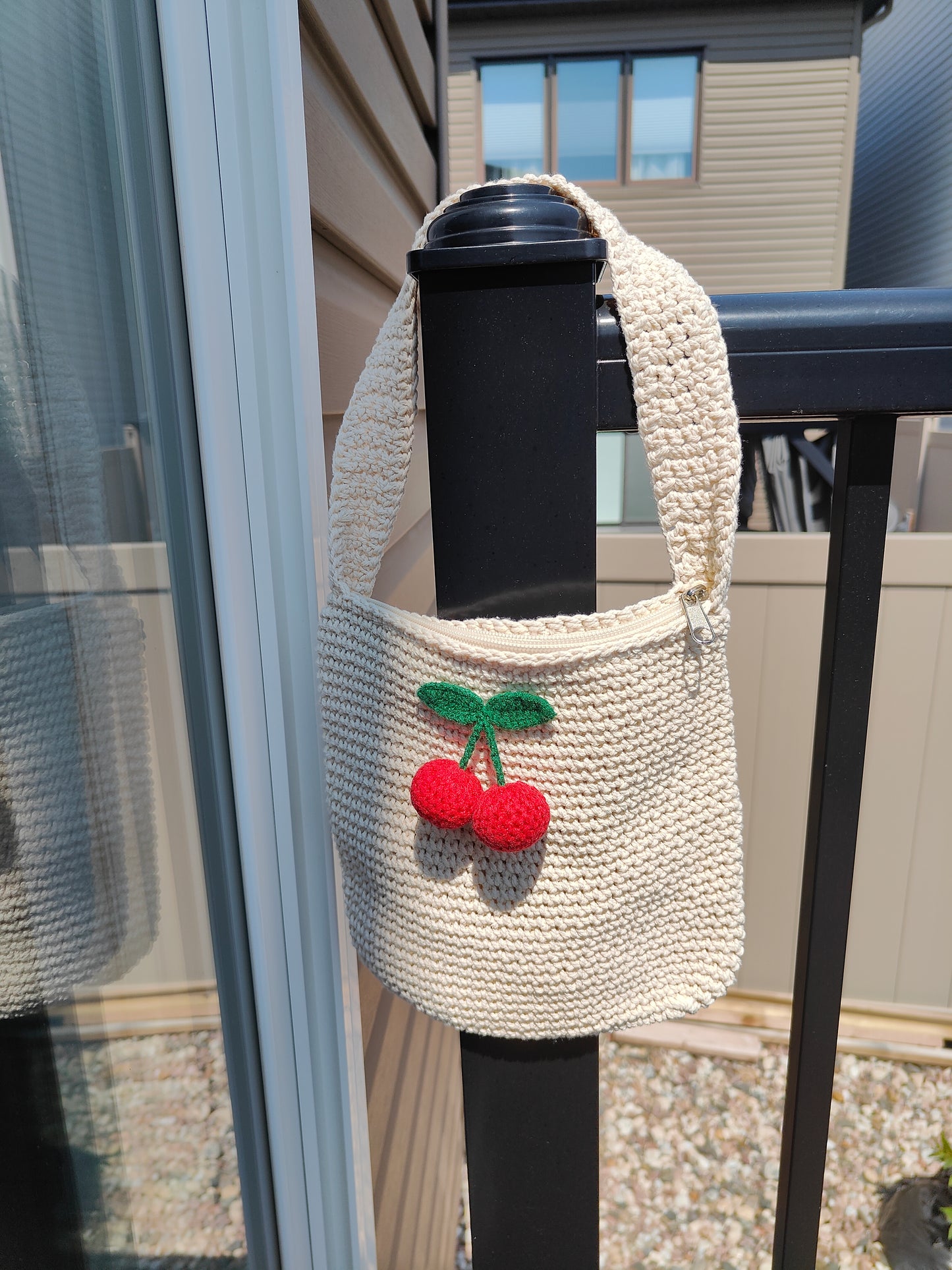 Cherry Crochet Sling Bag
