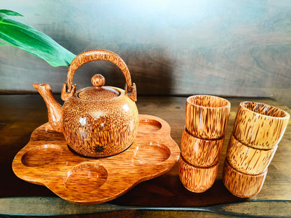 Coconut Wooden Kettle Set (Mini Size)