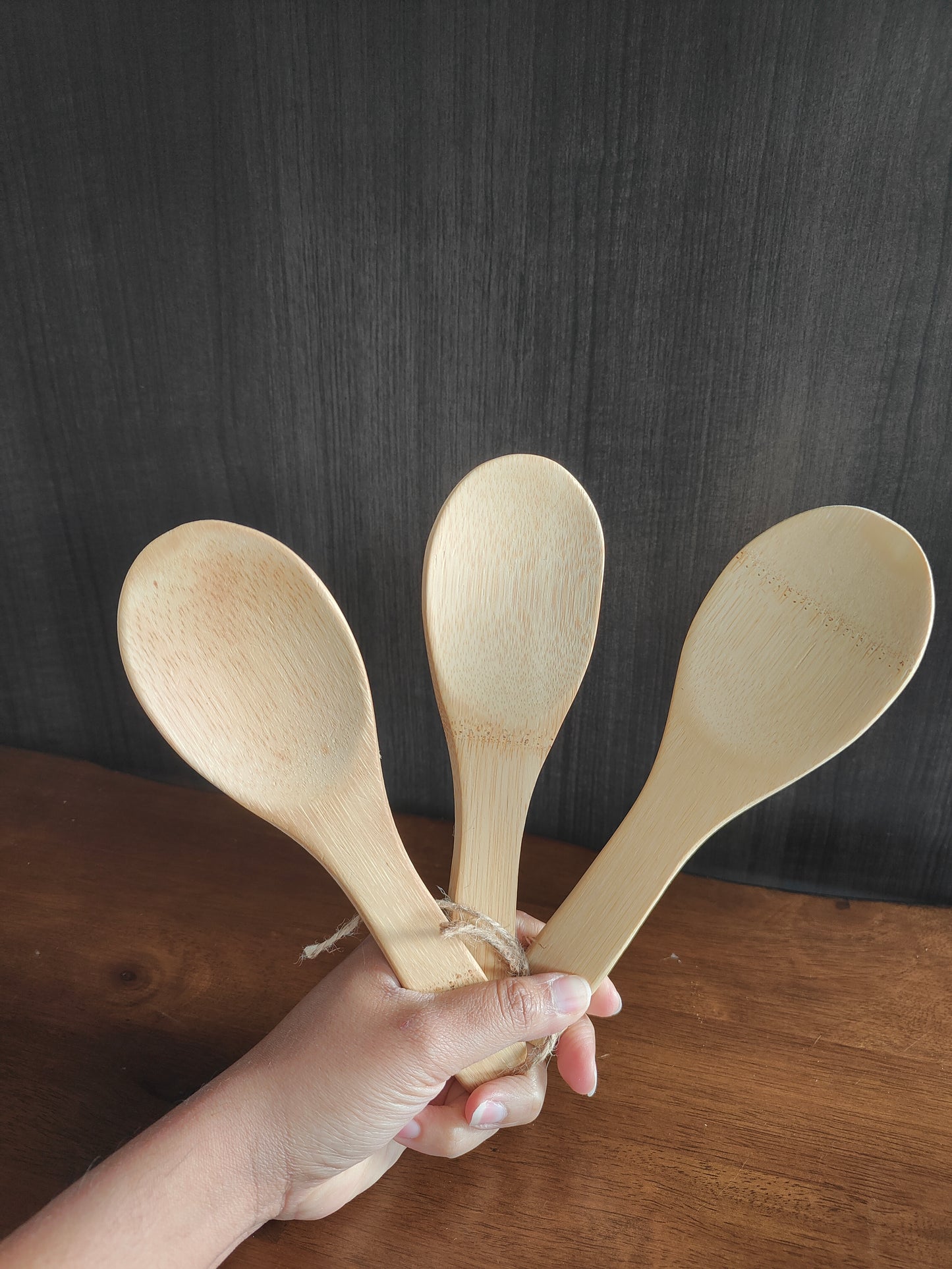 Handcrafted Bamboo Cooking Spoons – Set of 3