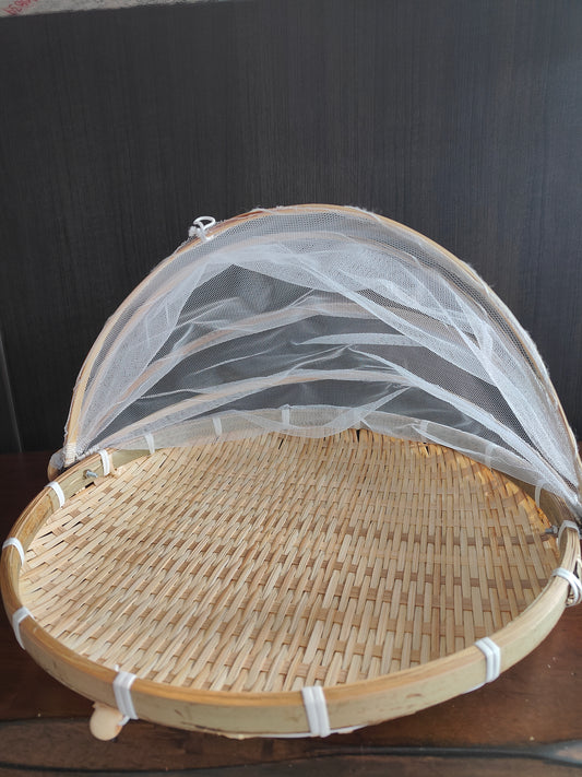 Handwoven Bamboo Food Cover Basket – Large size