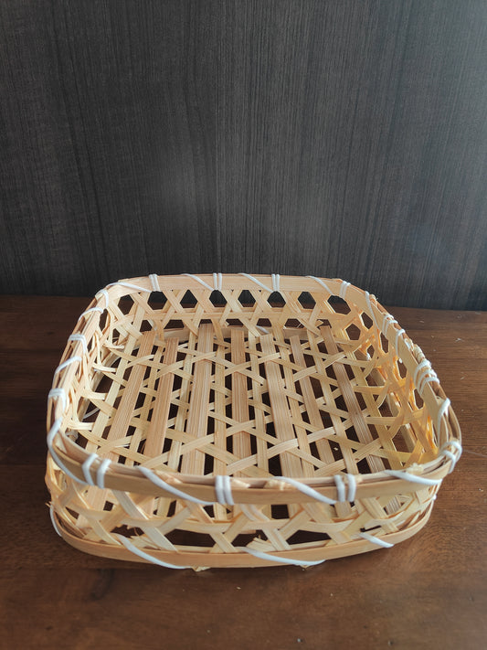 Handwoven Square Bamboo Storage Basket