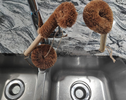 Natural Coconut Coir Brush Set – 3-Piece Eco Cleaning Kit