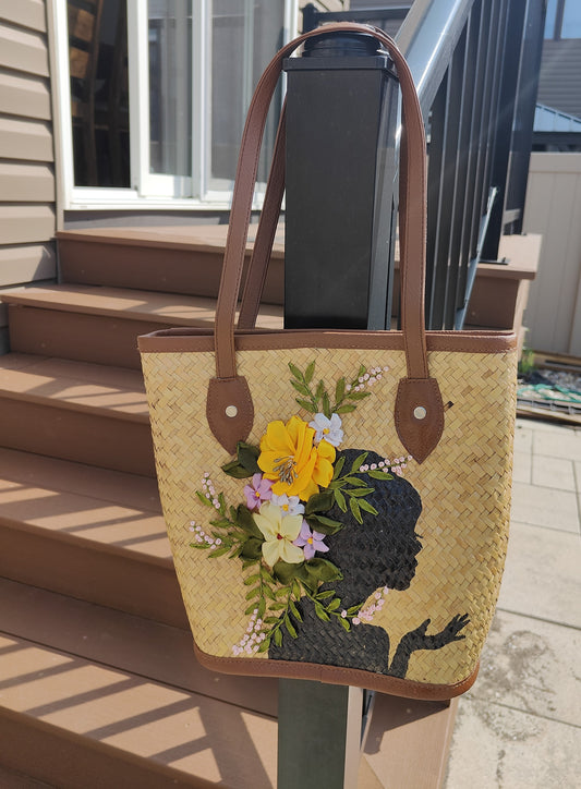 Handcrafted Bamboo Silhouette  Tote Bag