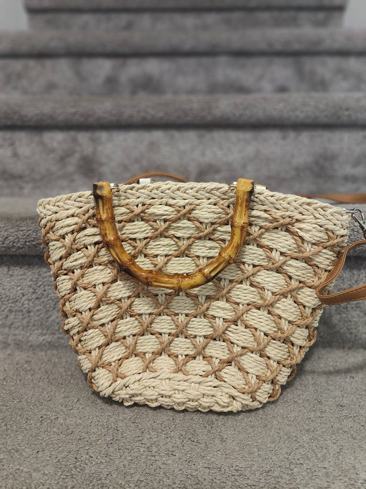Woven Whisper Seagrass Sling Bag