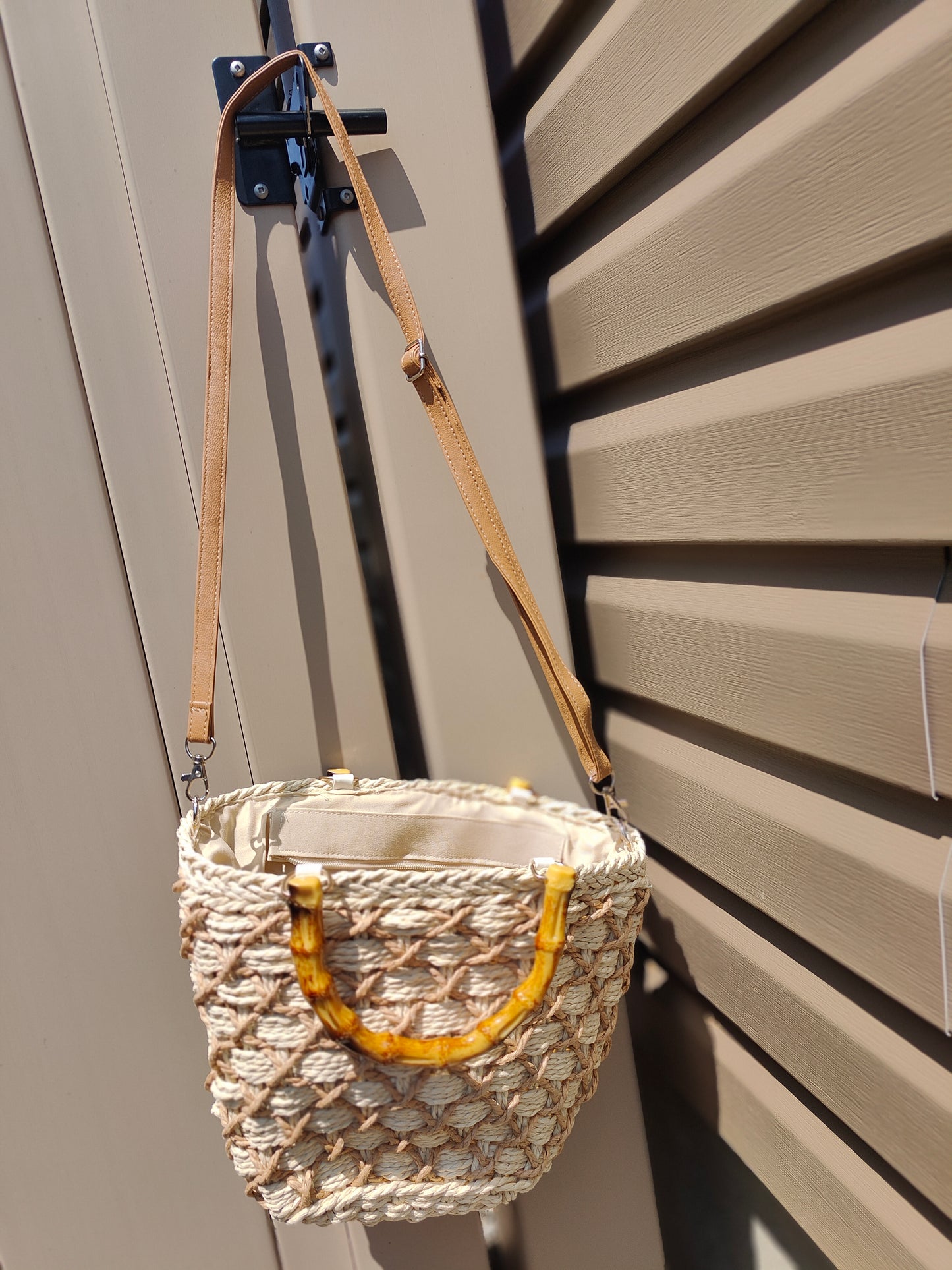 Woven Whisper Seagrass Sling Bag