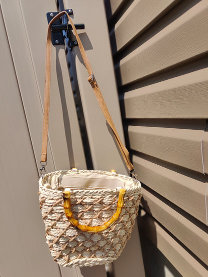 Woven Whisper Seagrass Sling Bag