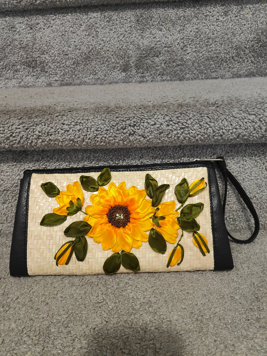 Sunshine Bloom Bamboo Clutch
