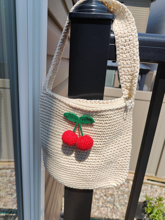 Cherry Crochet Sling Bag