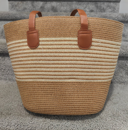 Striped Seagrass Everyday Tote