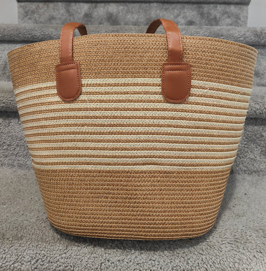 Striped Seagrass Everyday Tote