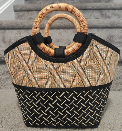 Geometric Luxe Bamboo Bag