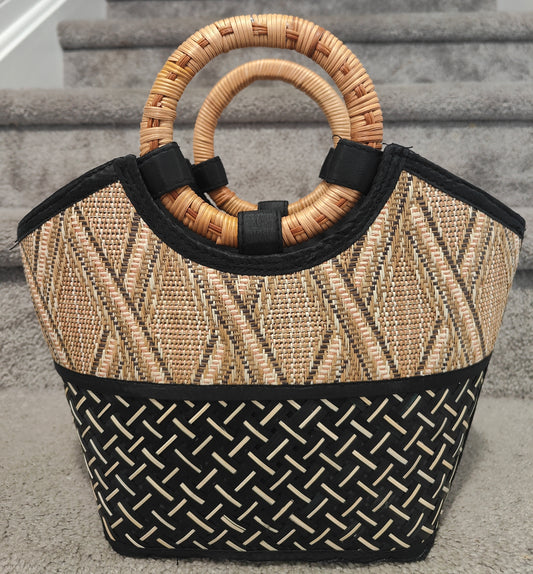 Geometric Luxe Bamboo Bag