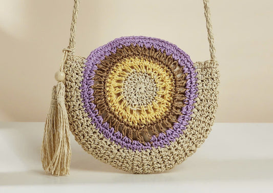 Sun Spiral Seagrass Sling Bag